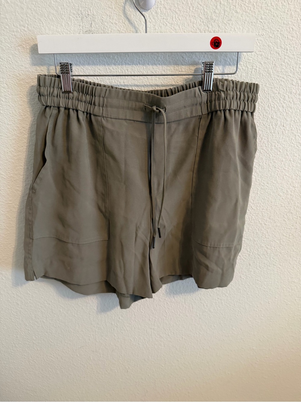 Kersh Olive Drawstring Elastic Waist Relaxed Shorts